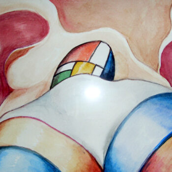 brandpregnant-hilmi koray 80x80 cm oil on canvas