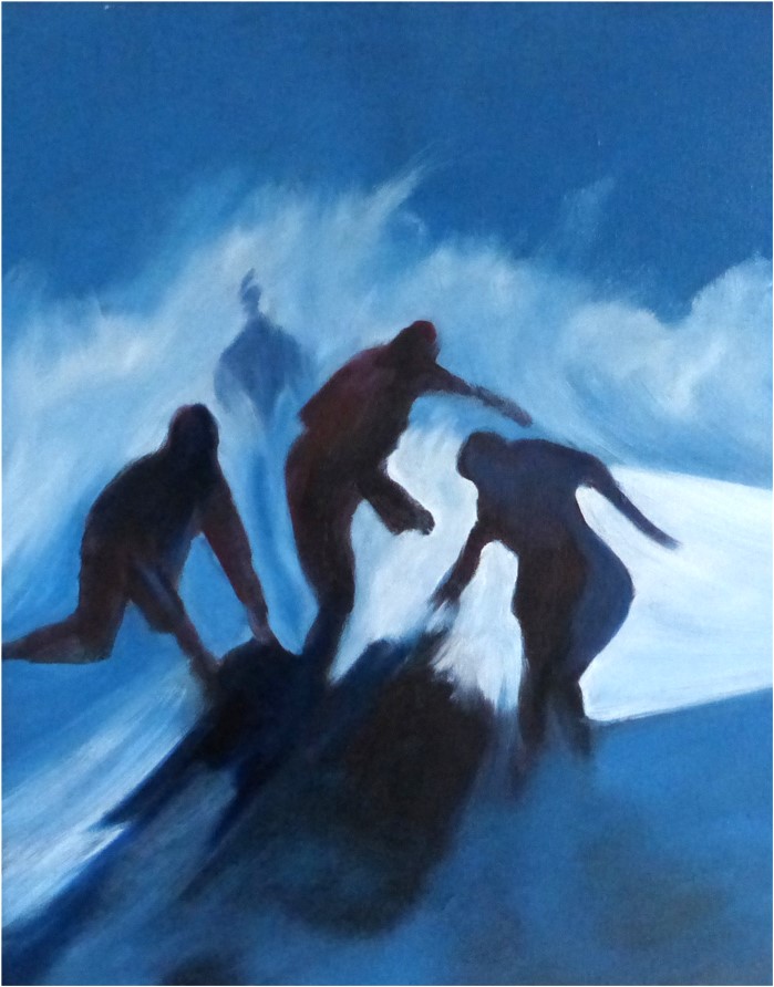 rescue-hilmi koray 40 x 50 cm oil on canvas